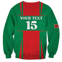 Custom Morocco Football Sweatshirt Go Champions Atlas Lions - Red - Wonder Print Shop