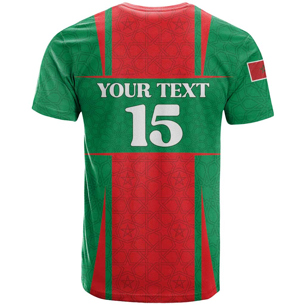Custom Morocco Football T Shirt Go Champions Atlas Lions - Red - Wonder Print Shop