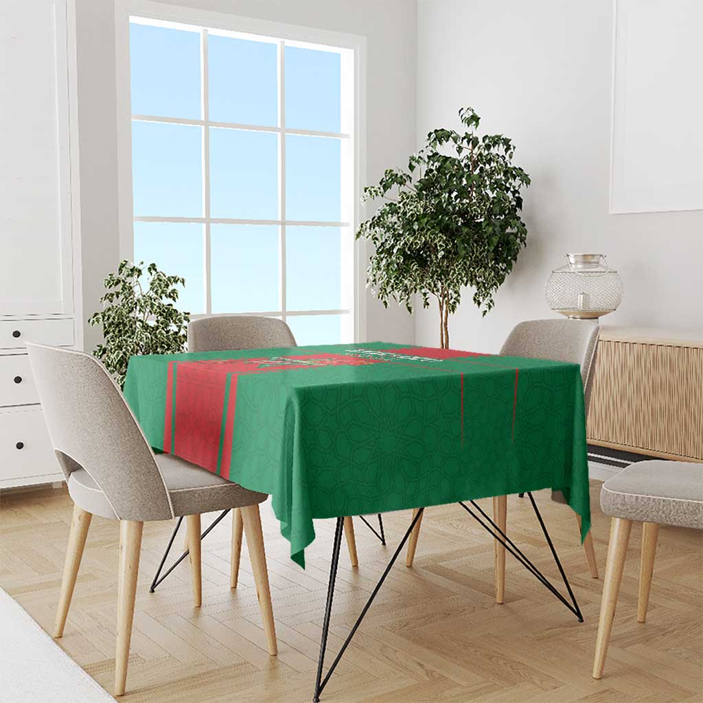 Morocco Football Tablecloth Go Champions Atlas Lions - Red - Wonder Print Shop