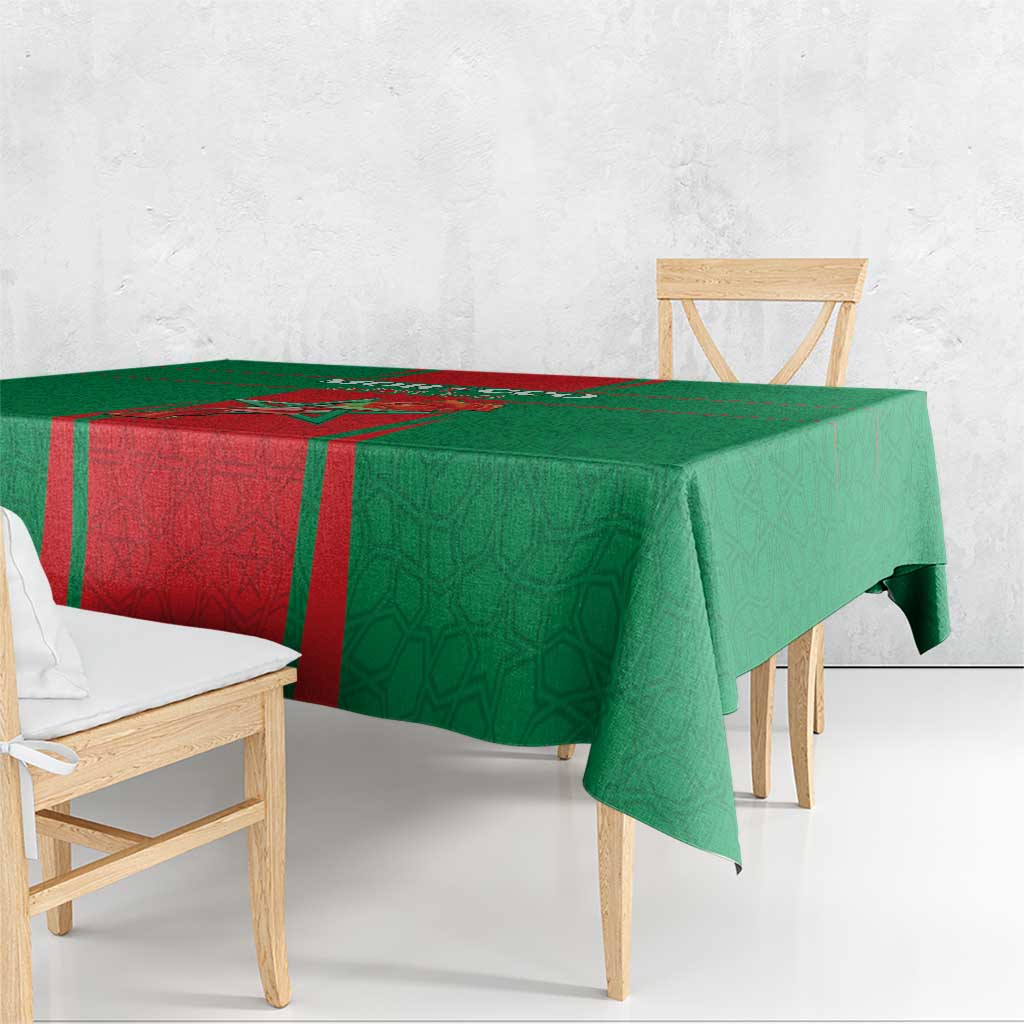 Morocco Football Tablecloth Go Champions Atlas Lions - Red - Wonder Print Shop