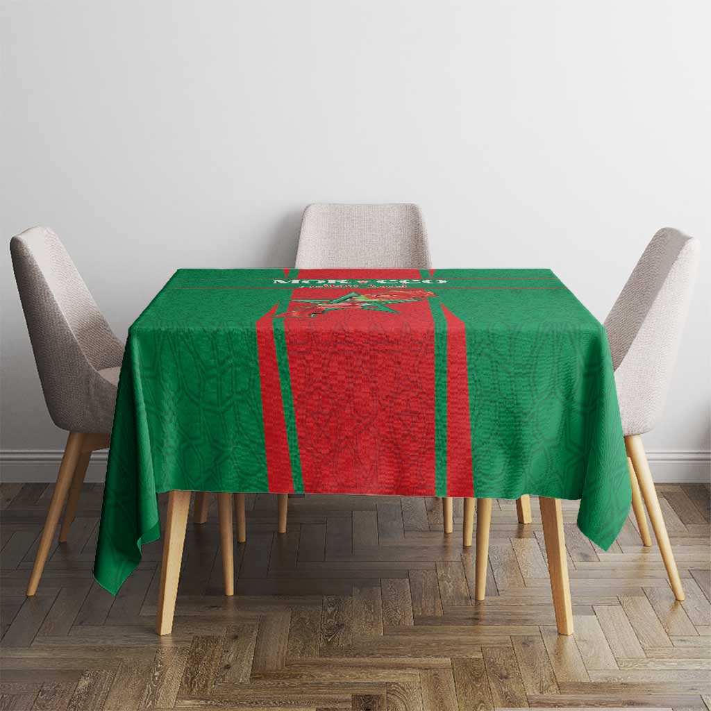 Morocco Football Tablecloth Go Champions Atlas Lions - Red - Wonder Print Shop