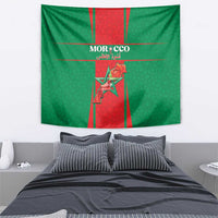Morocco Football Tapestry Go Champions Atlas Lions - Red - Wonder Print Shop