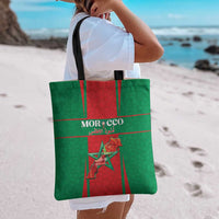 Morocco Football Tote Bag Go Champions Atlas Lions - Red - Wonder Print Shop