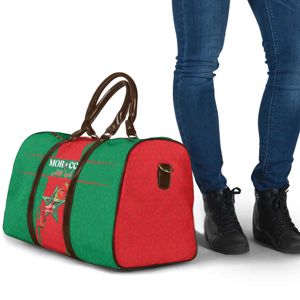 Morocco Football Travel Bag Go Champions Atlas Lions - Red - Wonder Print Shop