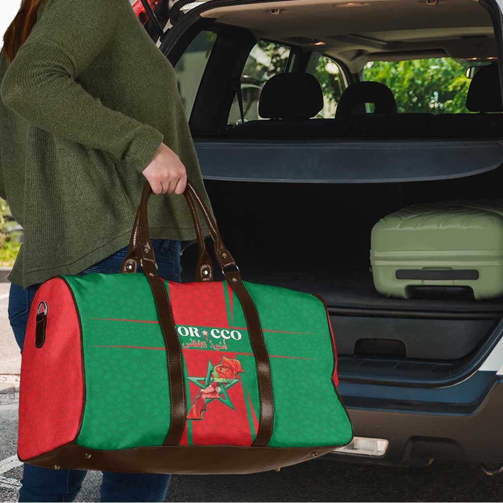 Morocco Football Travel Bag Go Champions Atlas Lions - Red - Wonder Print Shop