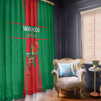 Morocco Football Window Curtain Go Champions Atlas Lions - Red - Wonder Print Shop