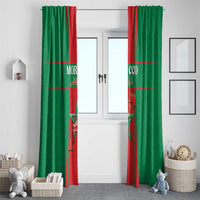 Morocco Football Window Curtain Go Champions Atlas Lions - Red - Wonder Print Shop