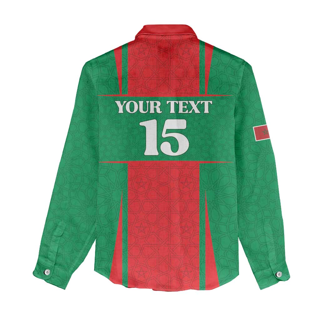 Custom Morocco Football Women Casual Shirt Go Champions Atlas Lions - Red - Wonder Print Shop
