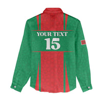 Custom Morocco Football Women Casual Shirt Go Champions Atlas Lions - Red - Wonder Print Shop