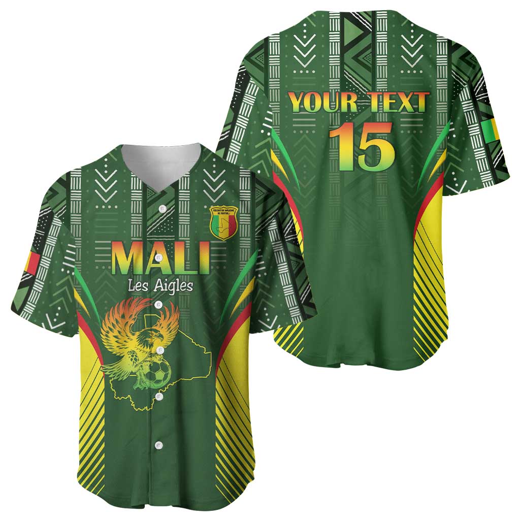 Custom Mali Football Baseball Jersey Go Champions Les Aigles - Wonder Print Shop