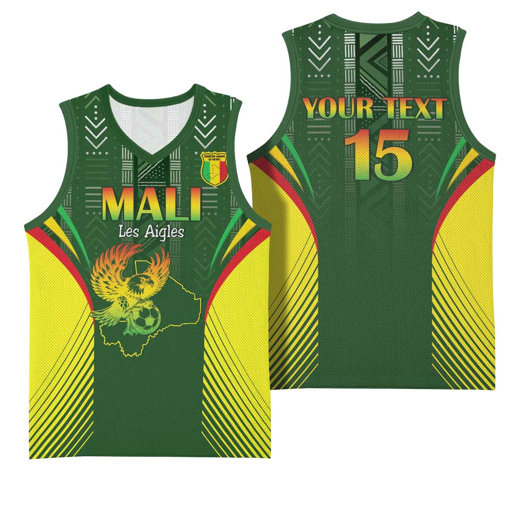 Custom Mali Football Basketball Jersey Go Champions Les Aigles - Wonder Print Shop