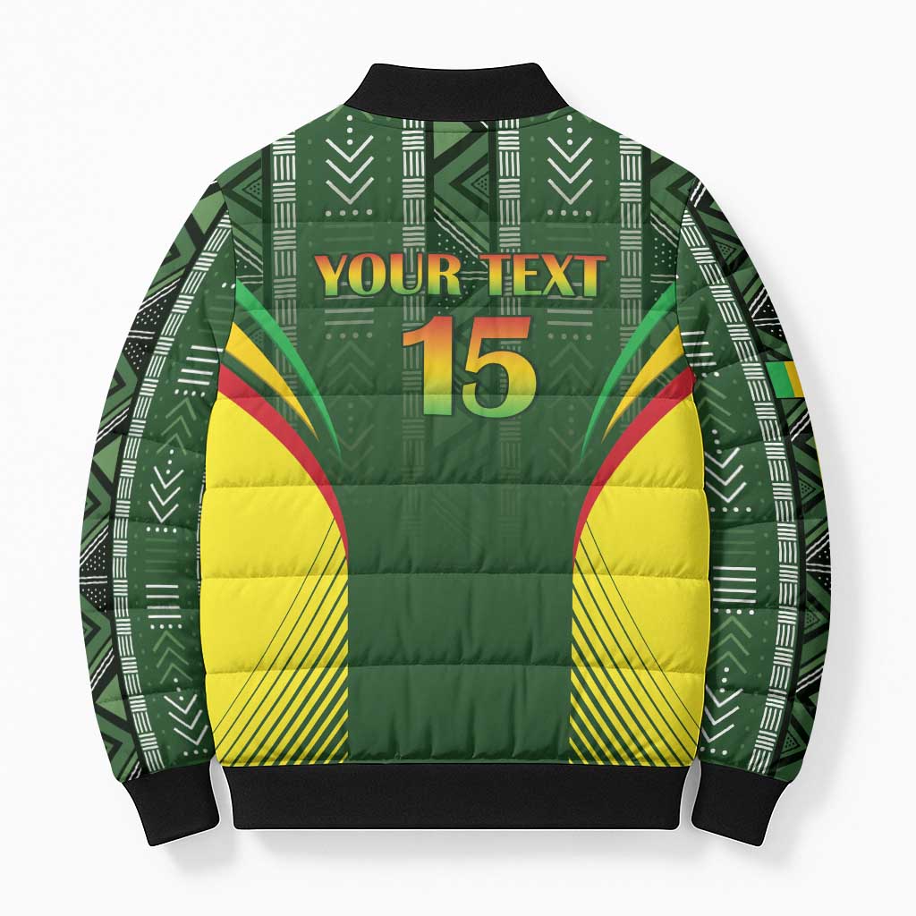 Custom Mali Football Bomber Puffer Jacket Go Champions Les Aigles - Wonder Print Shop