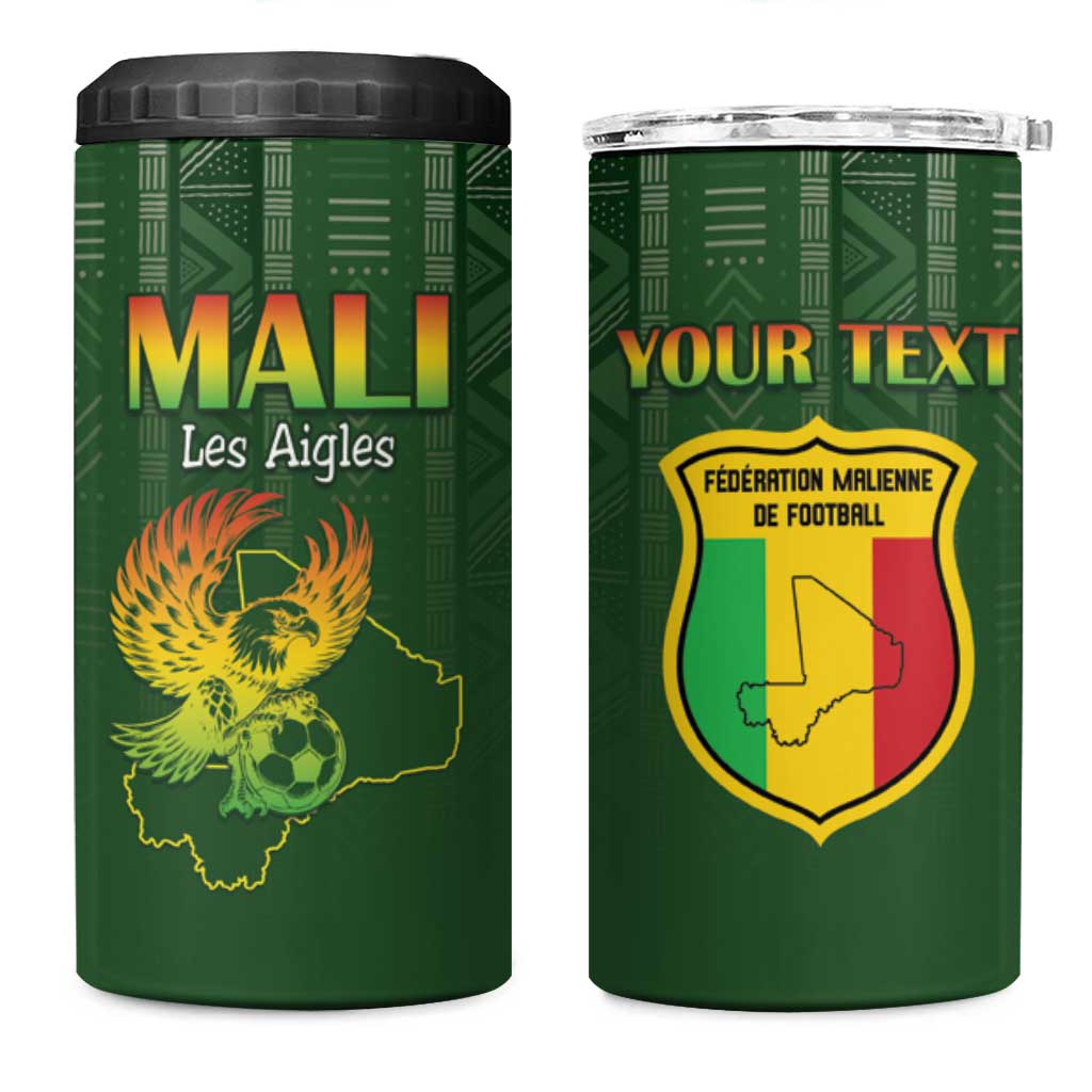 Custom Mali Football 4 in 1 Can Cooler Tumbler Go Champions Les Aigles - Wonder Print Shop
