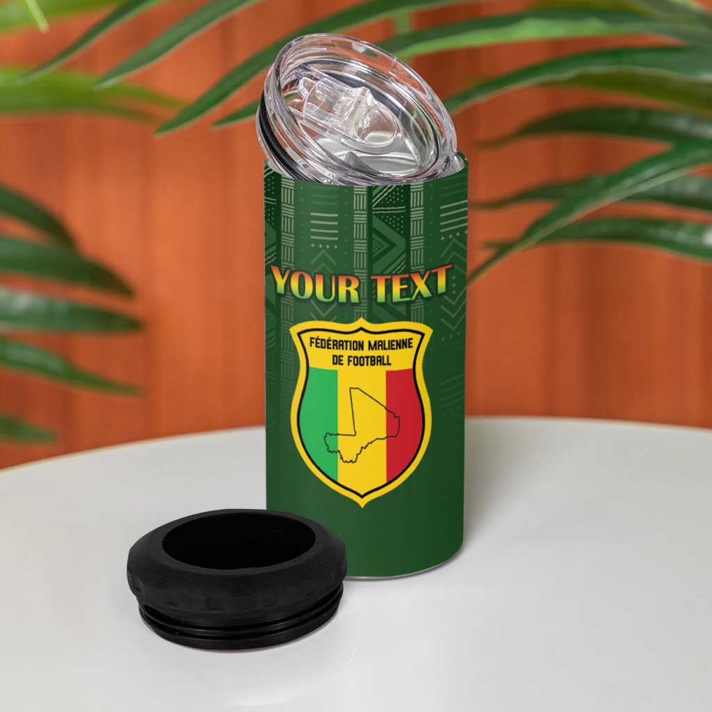 Custom Mali Football 4 in 1 Can Cooler Tumbler Go Champions Les Aigles - Wonder Print Shop