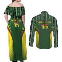 Custom Mali Football Couples Matching Off Shoulder Maxi Dress and Long Sleeve Button Shirt Go Champions Les Aigles - Wonder Print Shop