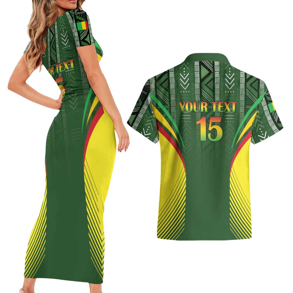 Custom Mali Football Couples Matching Short Sleeve Bodycon Dress and Hawaiian Shirt Go Champions Les Aigles - Wonder Print Shop