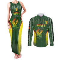 Custom Mali Football Couples Matching Tank Maxi Dress and Long Sleeve Button Shirt Go Champions Les Aigles - Wonder Print Shop