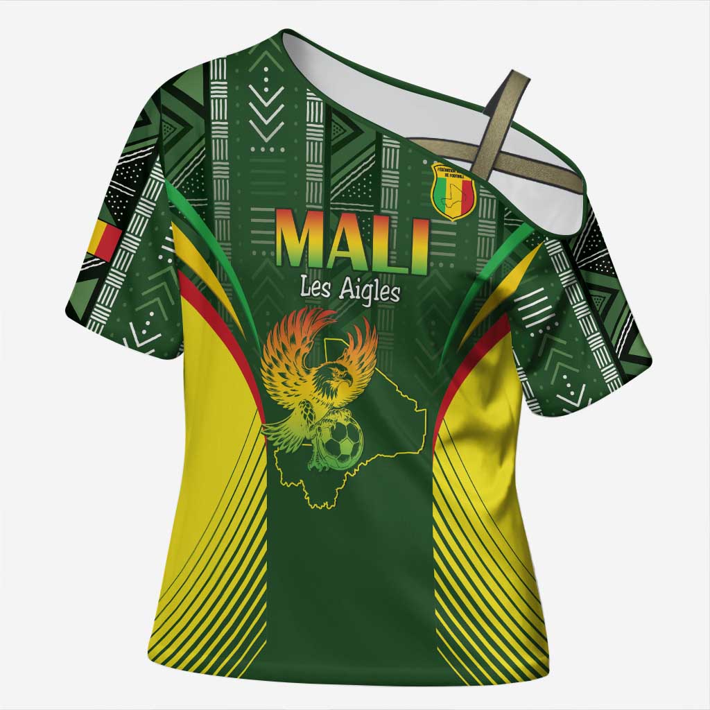Custom Mali Football Cross Shoulder Shirt Go Champions Les Aigles - Wonder Print Shop