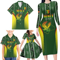 Custom Mali Football Family Matching Long Sleeve Bodycon Dress and Hawaiian Shirt Go Champions Les Aigles - Wonder Print Shop
