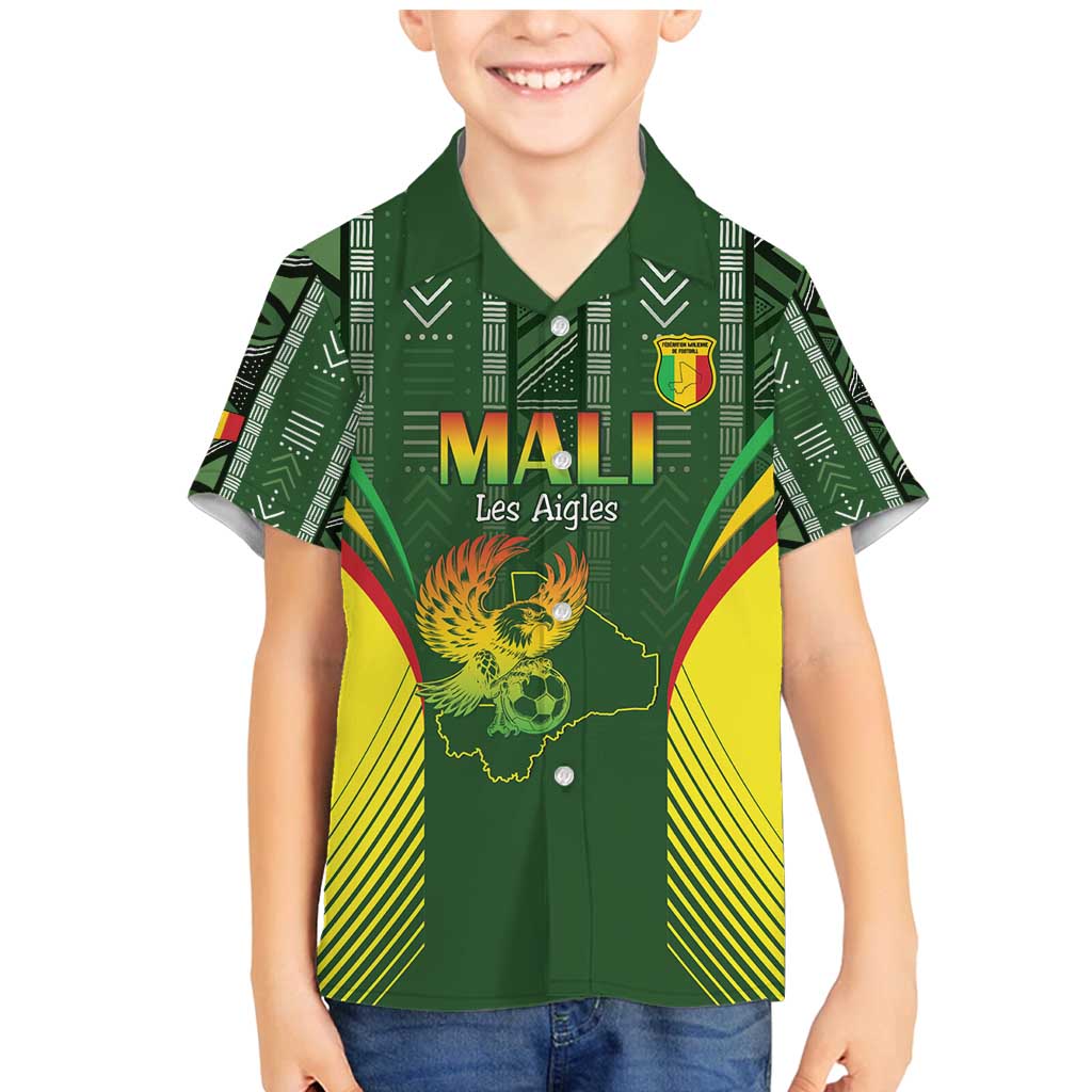 Custom Mali Football Family Matching Mermaid Dress and Hawaiian Shirt Go Champions Les Aigles - Wonder Print Shop