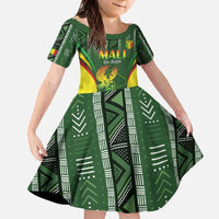 Custom Mali Football Family Matching Off The Shoulder Long Sleeve Dress and Hawaiian Shirt Go Champions Les Aigles - Wonder Print Shop