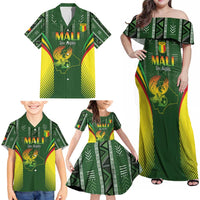 Custom Mali Football Family Matching Off Shoulder Maxi Dress and Hawaiian Shirt Go Champions Les Aigles - Wonder Print Shop