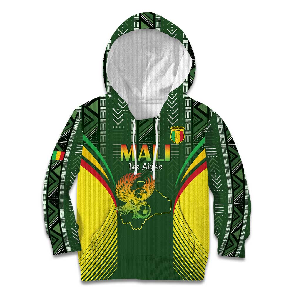 Custom Mali Football Kid Hoodie Go Champions Les Aigles - Wonder Print Shop