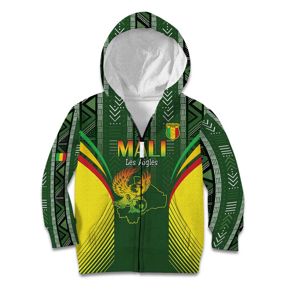 Custom Mali Football Kid Hoodie Go Champions Les Aigles - Wonder Print Shop