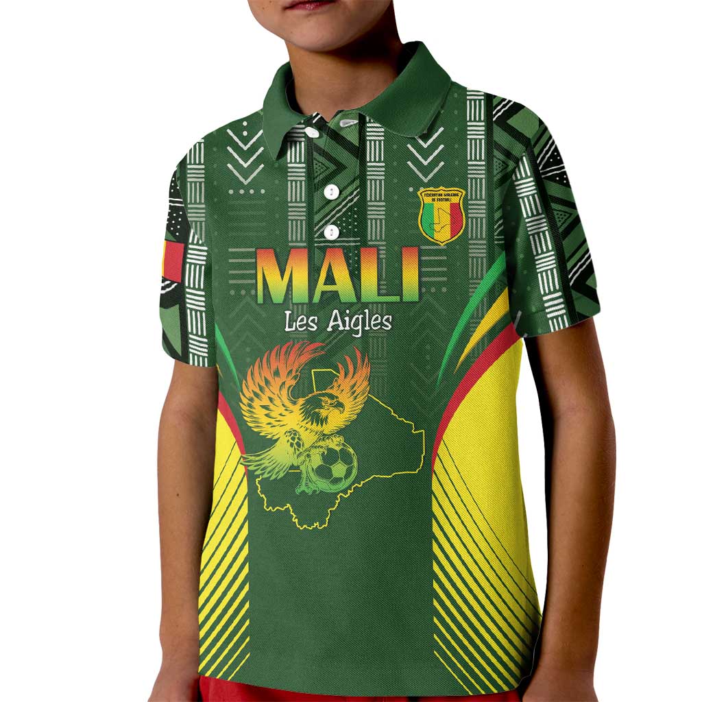 Custom Mali Football Kid Polo Shirt Go Champions Les Aigles - Wonder Print Shop
