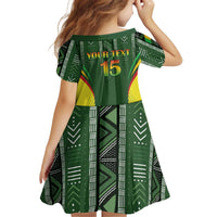Custom Mali Football Kid Short Sleeve Dress Go Champions Les Aigles - Wonder Print Shop