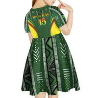 Custom Mali Football Kid Short Sleeve Dress Go Champions Les Aigles - Wonder Print Shop