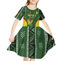 Custom Mali Football Kid Short Sleeve Dress Go Champions Les Aigles - Wonder Print Shop