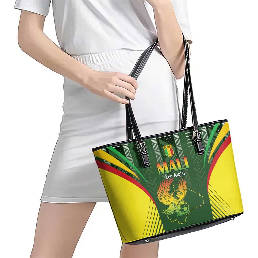Mali Football Leather Tote Bag Go Champions Les Aigles - Wonder Print Shop