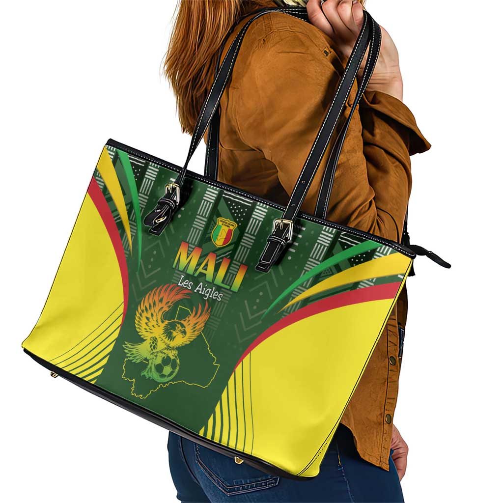 Mali Football Leather Tote Bag Go Champions Les Aigles - Wonder Print Shop