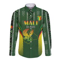 Custom Mali Football Long Sleeve Button Shirt Go Champions Les Aigles - Wonder Print Shop