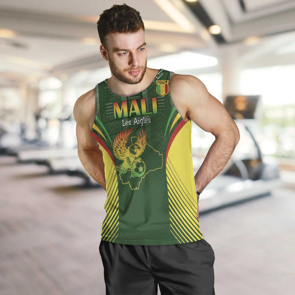 Custom Mali Football Men Tank Top Go Champions Les Aigles - Wonder Print Shop