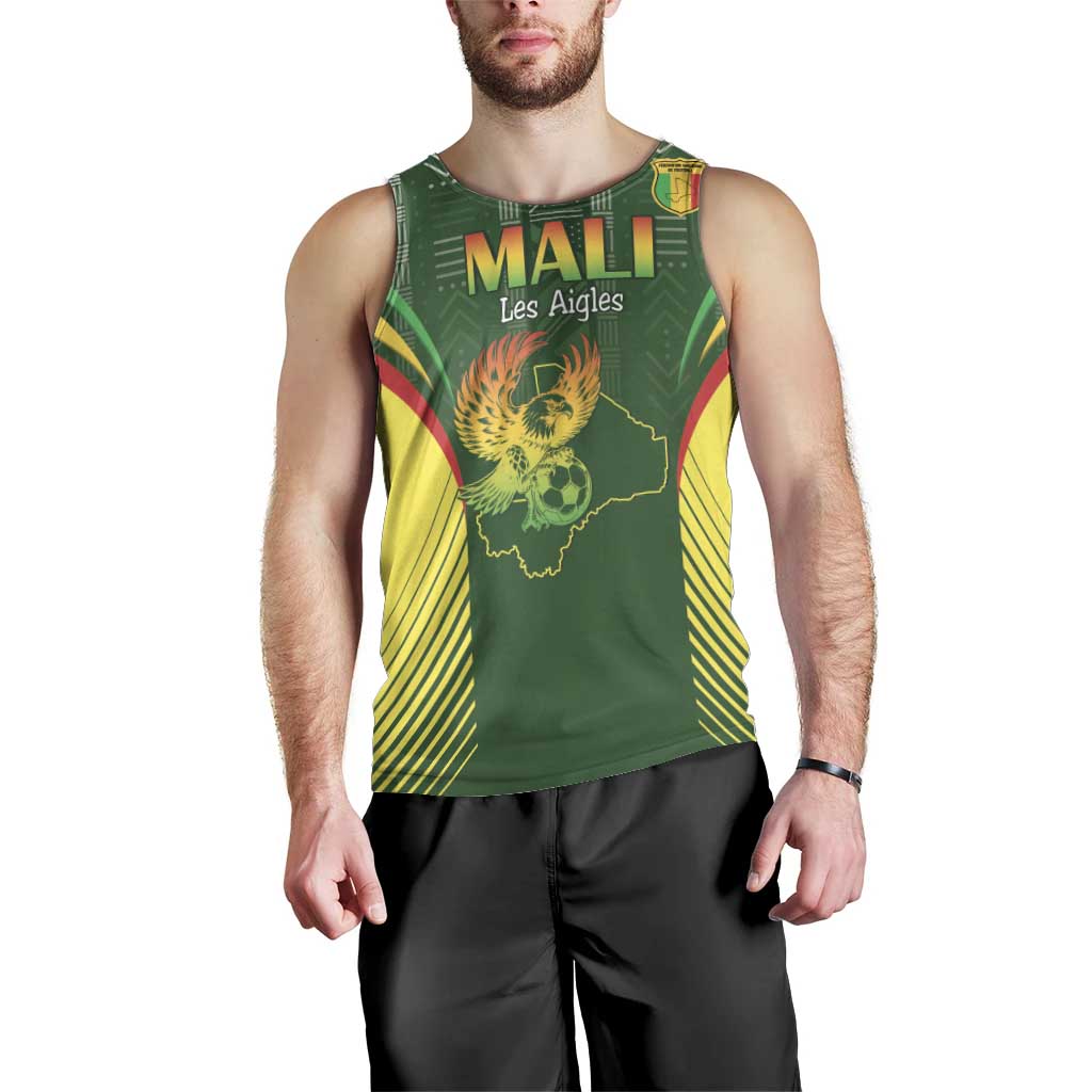 Custom Mali Football Men Tank Top Go Champions Les Aigles - Wonder Print Shop