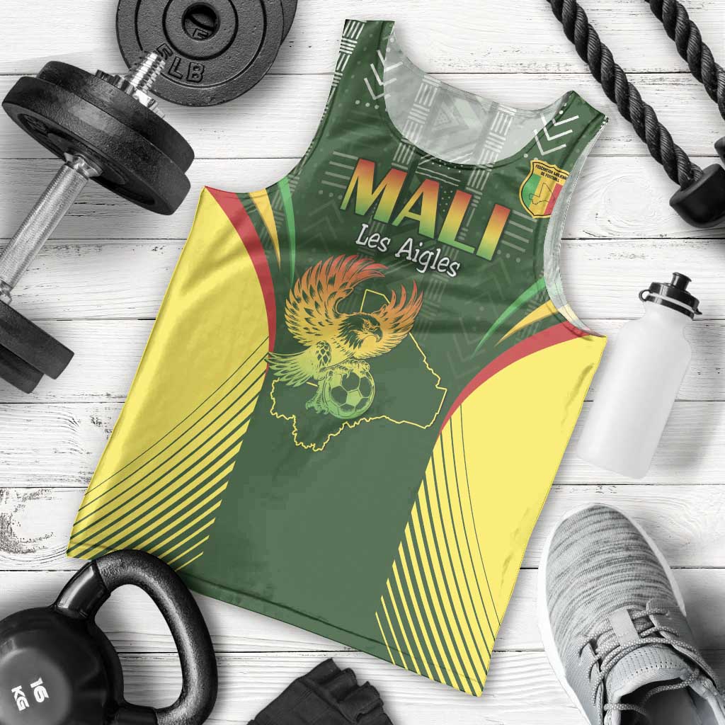Custom Mali Football Men Tank Top Go Champions Les Aigles - Wonder Print Shop