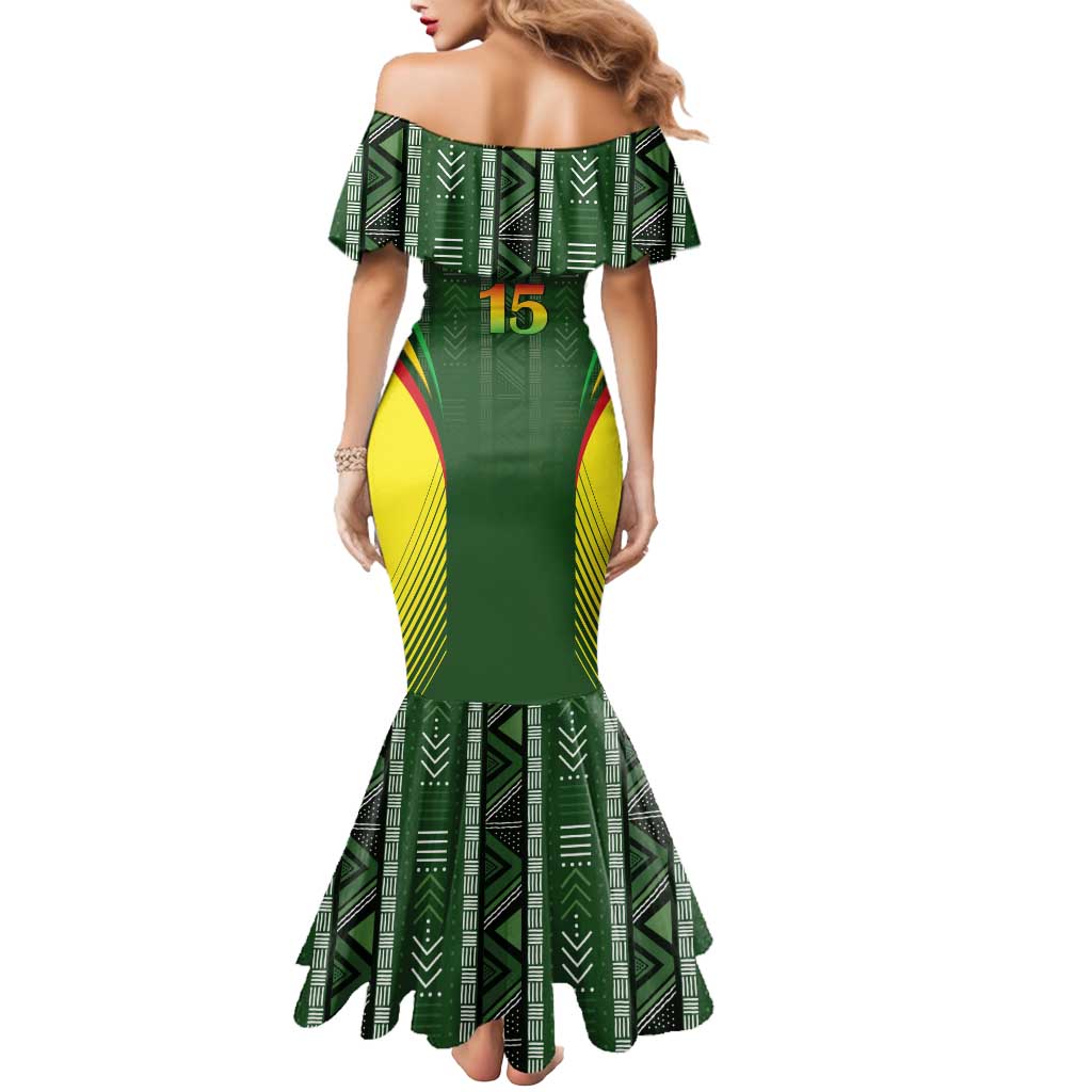 Custom Mali Football Mermaid Dress Go Champions Les Aigles - Wonder Print Shop