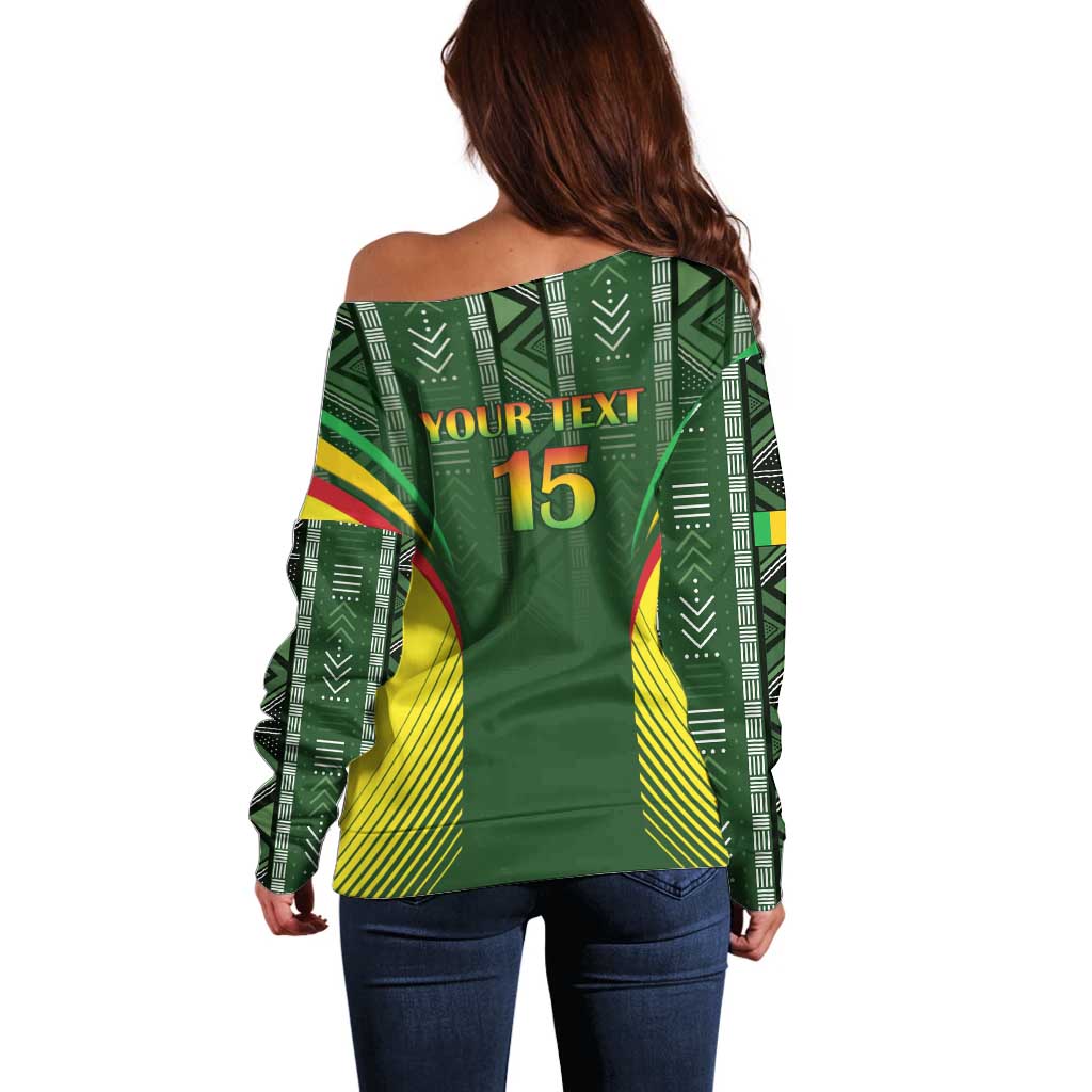 Custom Mali Football Off Shoulder Sweater Go Champions Les Aigles - Wonder Print Shop