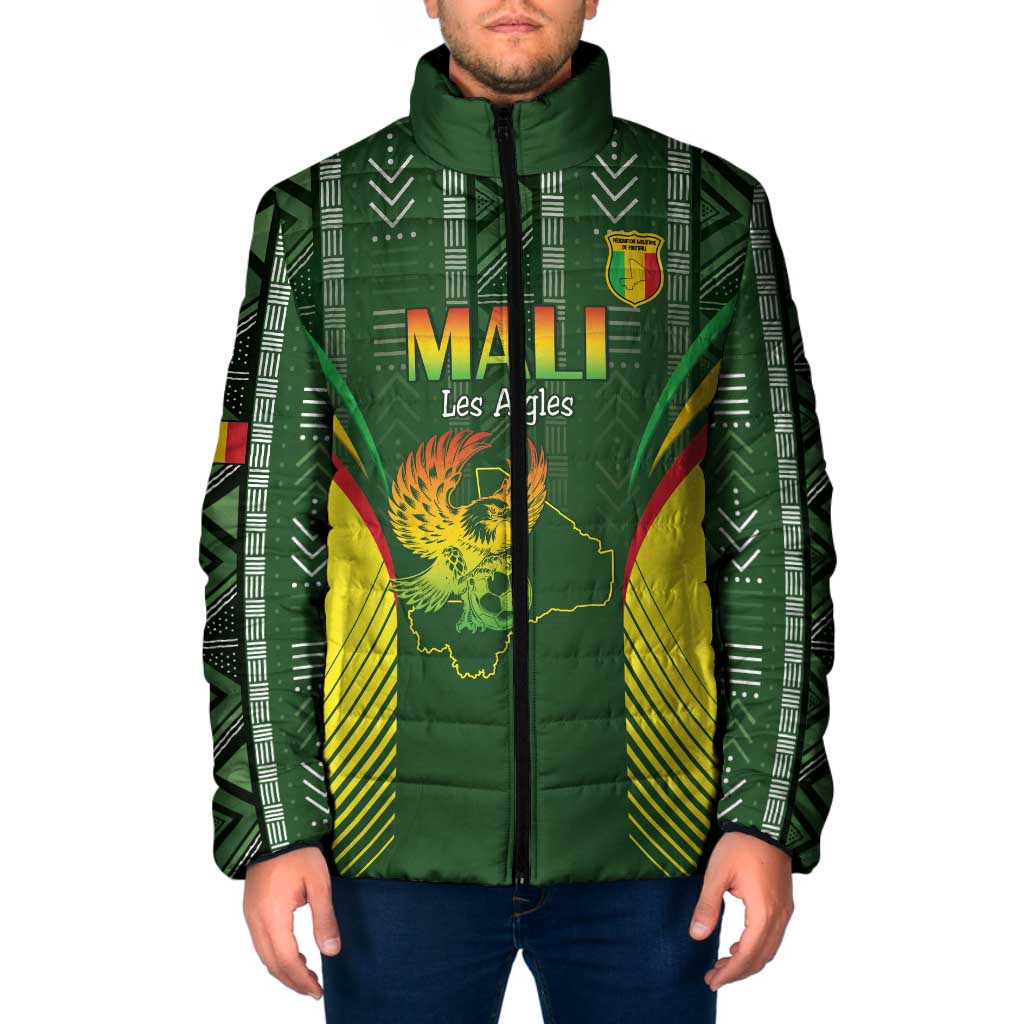 Custom Mali Football Padded Jacket Go Champions Les Aigles - Wonder Print Shop