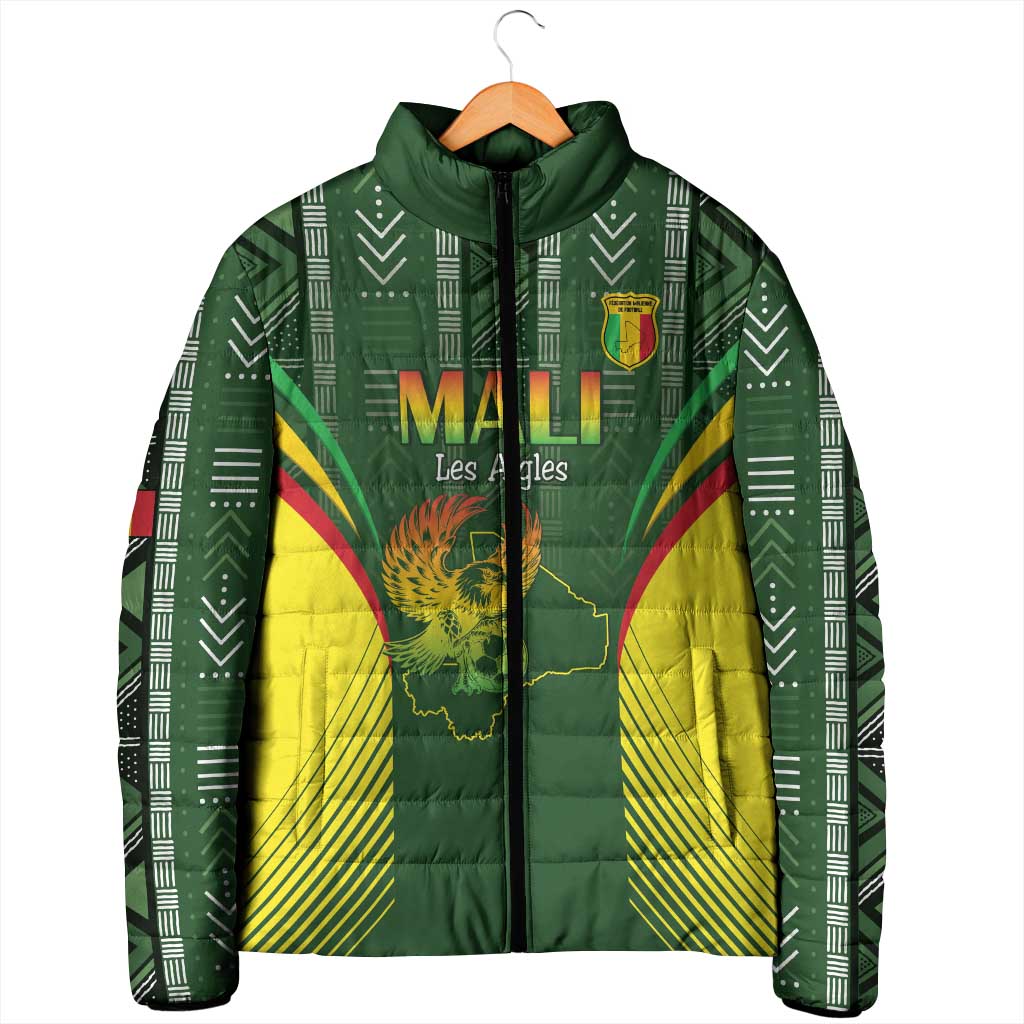 Custom Mali Football Padded Jacket Go Champions Les Aigles - Wonder Print Shop