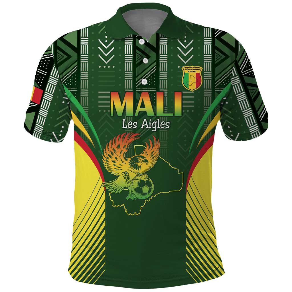 Custom Mali Football Polo Shirt Go Champions Les Aigles - Wonder Print Shop