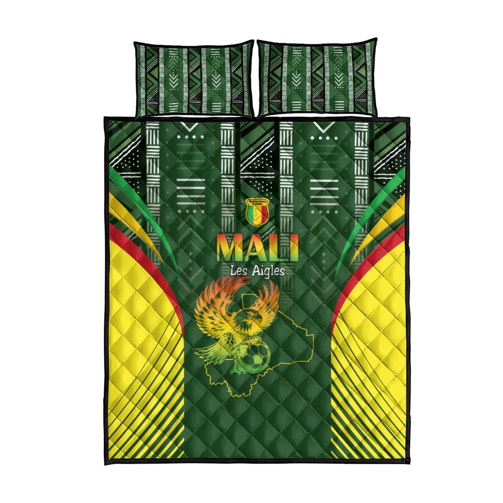 Mali Football Quilt Bed Set Go Champions Les Aigles - Wonder Print Shop