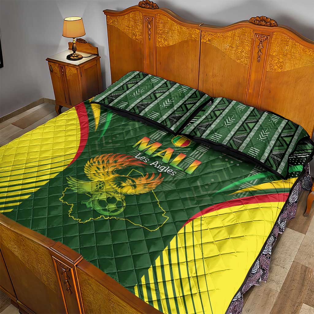 Mali Football Quilt Bed Set Go Champions Les Aigles - Wonder Print Shop