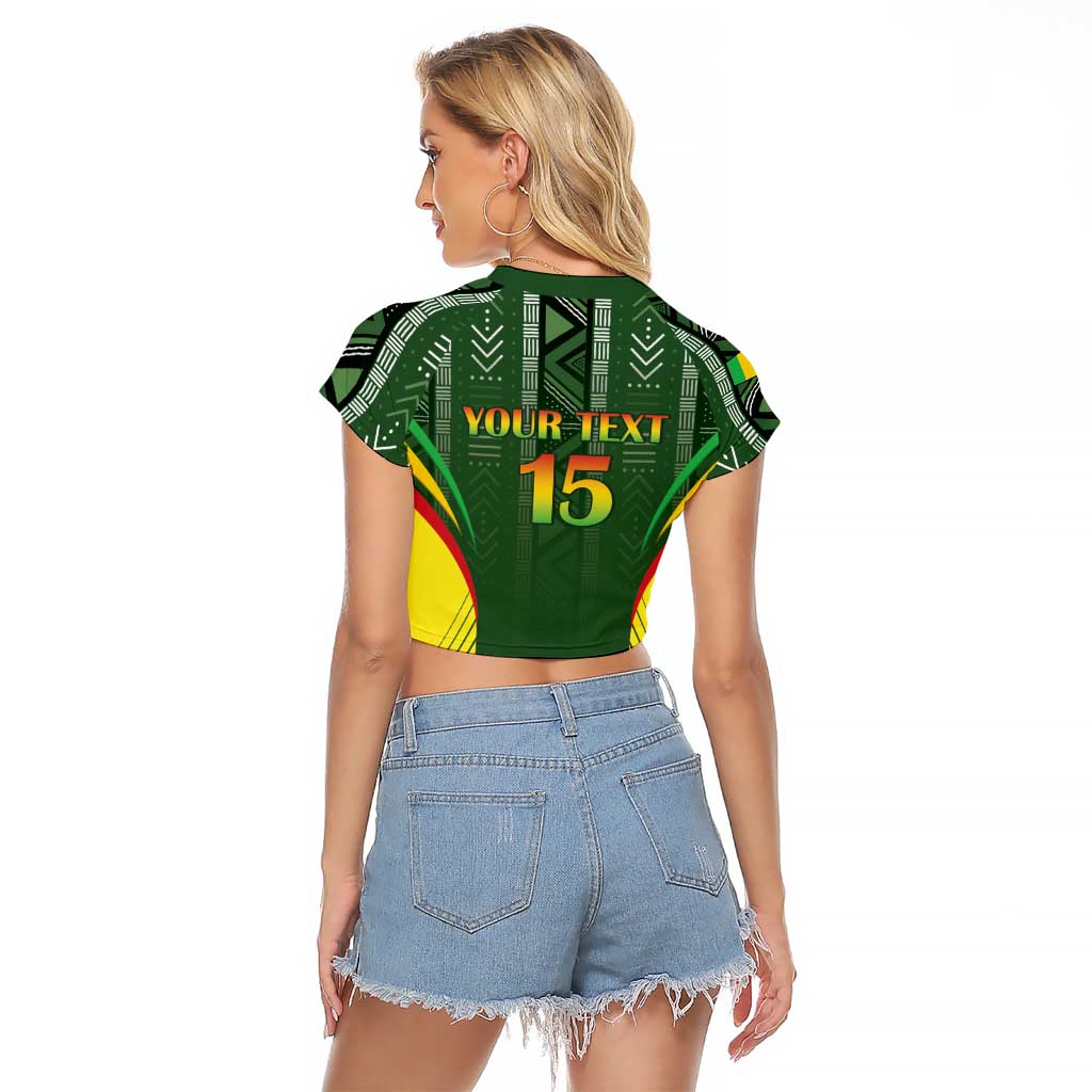 Custom Mali Football Raglan Cropped T Shirt Go Champions Les Aigles - Wonder Print Shop