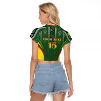 Custom Mali Football Raglan Cropped T Shirt Go Champions Les Aigles - Wonder Print Shop