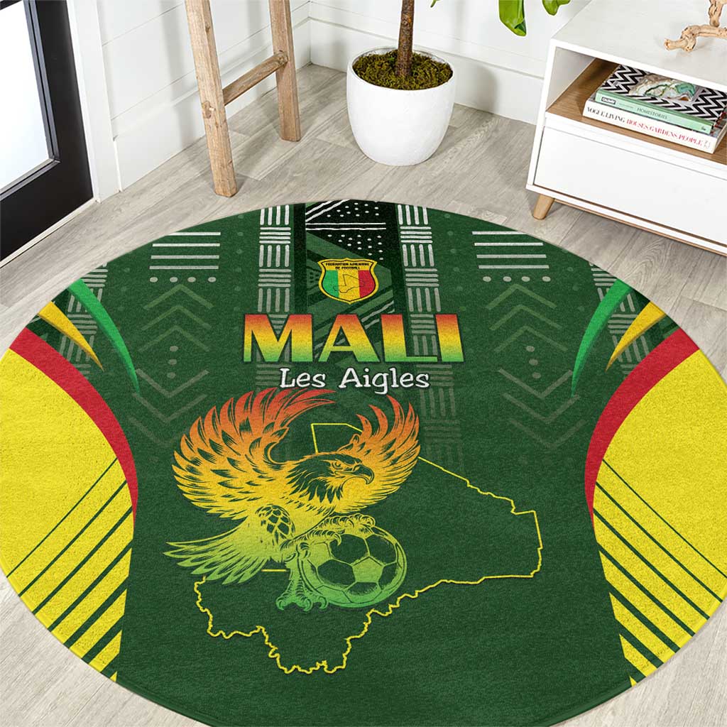 Mali Football Round Carpet Go Champions Les Aigles - Wonder Print Shop