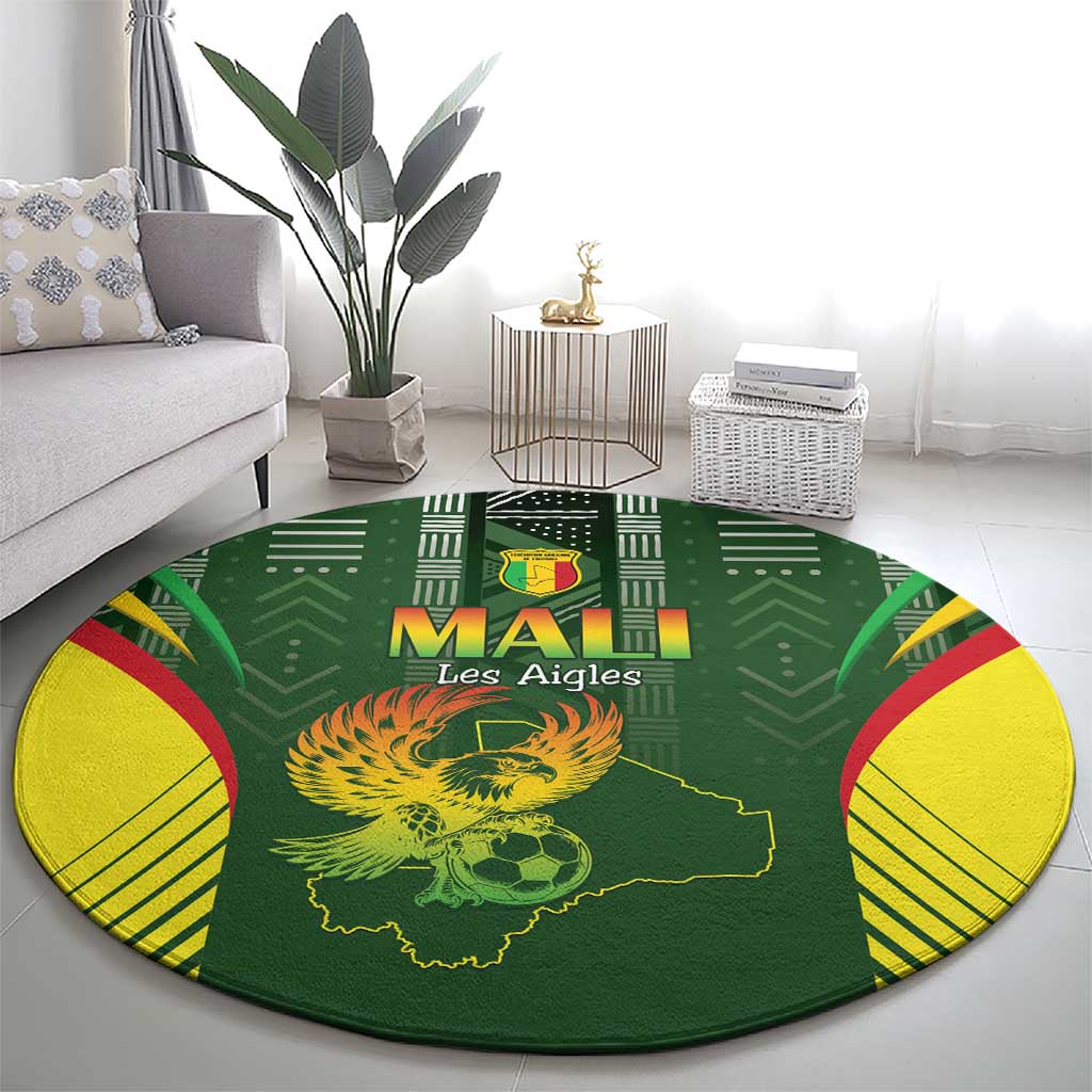 Mali Football Round Carpet Go Champions Les Aigles - Wonder Print Shop