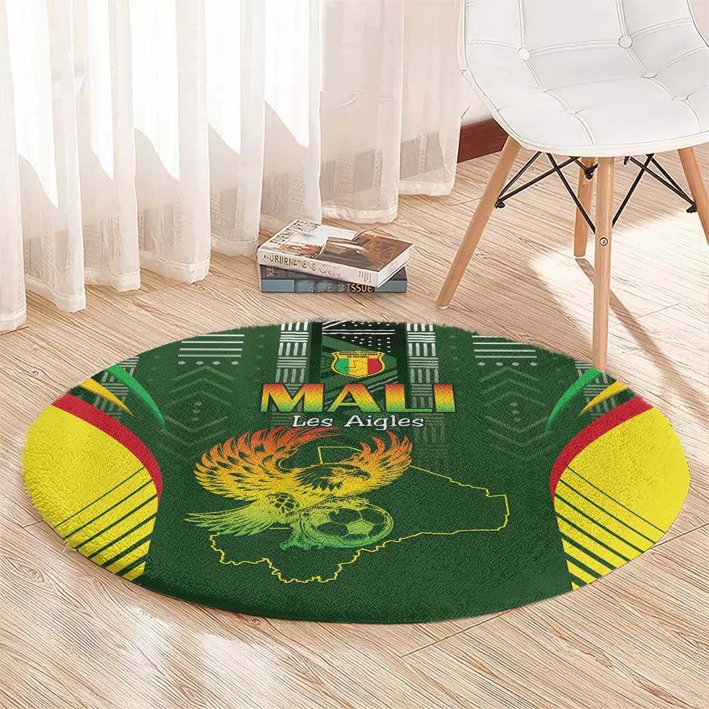 Mali Football Round Carpet Go Champions Les Aigles - Wonder Print Shop